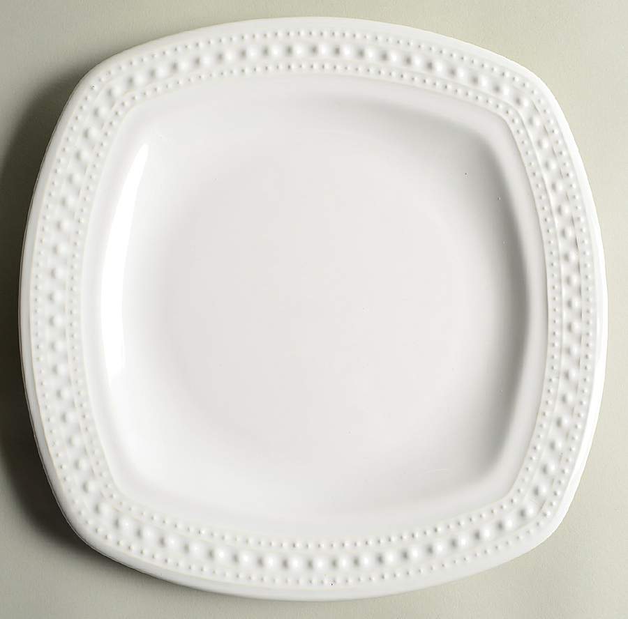 M2A20 White Square Dinner Plate by Matceramica-1