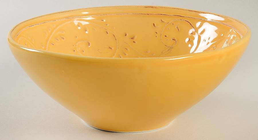 MLJ5 Gold Soup/Cereal Bowl by Maioliche Jessica-1