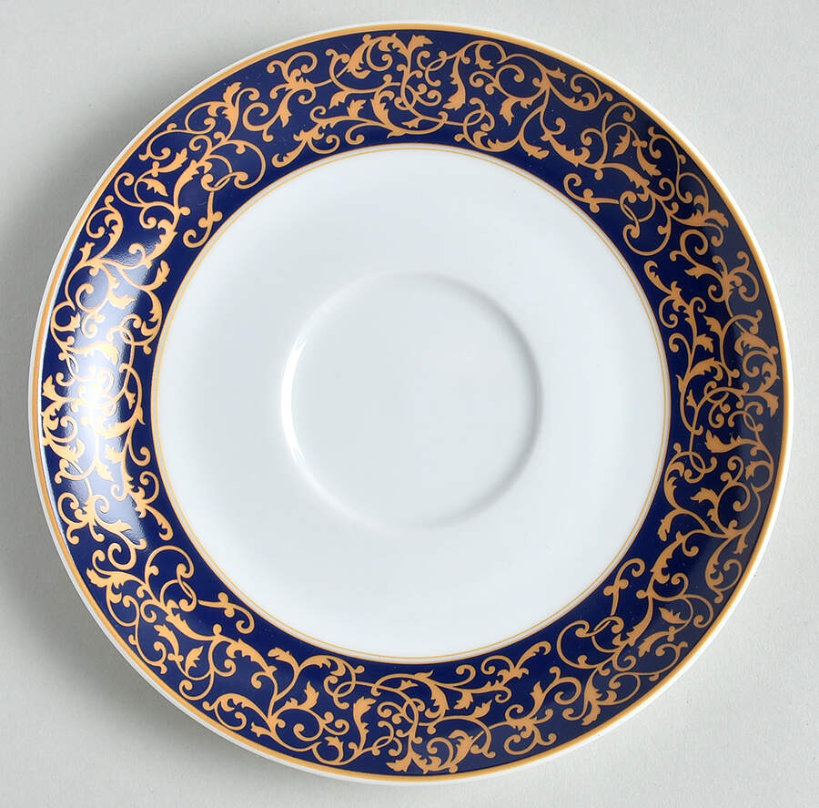 Parchment Cobalt Saucer by Mikasa-1