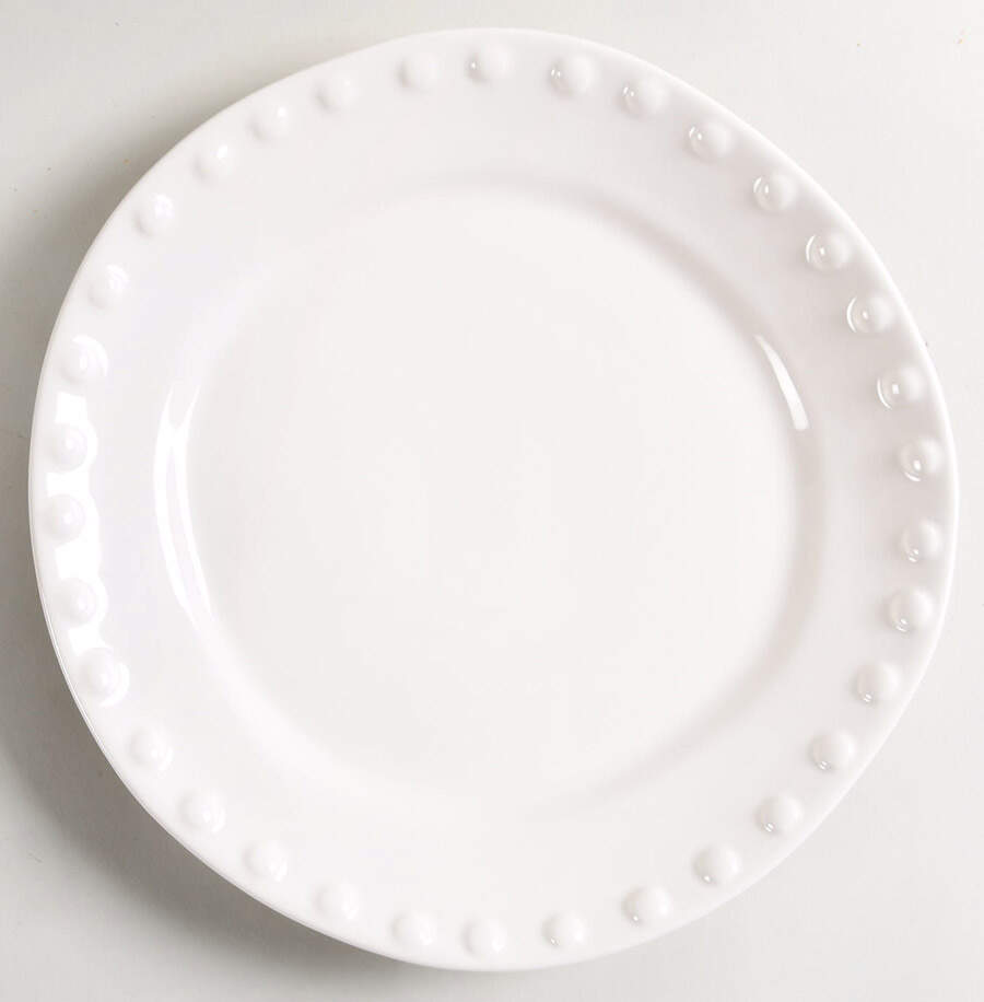 MLJ3 White Dinner Plate by Maioliche Jessica-1