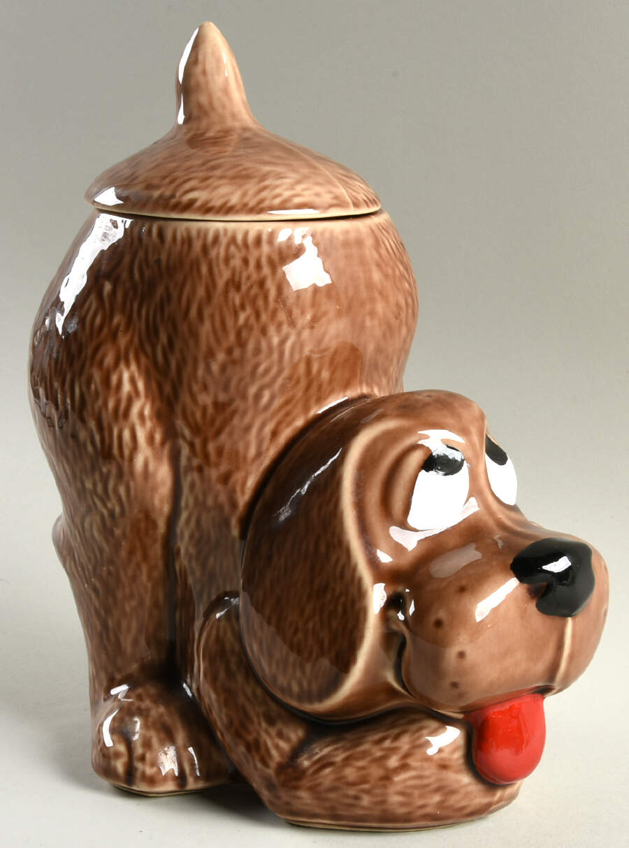Thinking Puppy Cookie Jar & Lid by Nelson McCoy-1