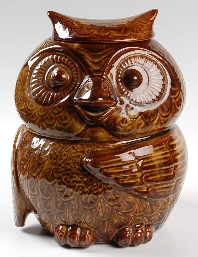 Owl Cookie Jar & Lid by Nelson McCoy-1