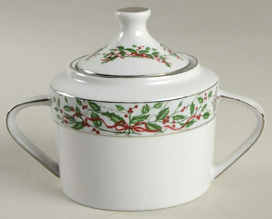 Noel Platinum Sugar Bowl & Lid by Madison & Max-1