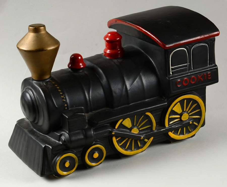 Train Engine Cookie Jar & Lid by Nelson McCoy-1