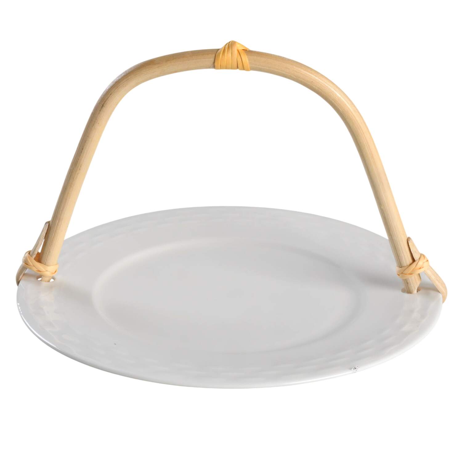 Ortley 5 3/8"-5 5/8" Bamboo Handled Serving Plate  HC by Mikasa-1
