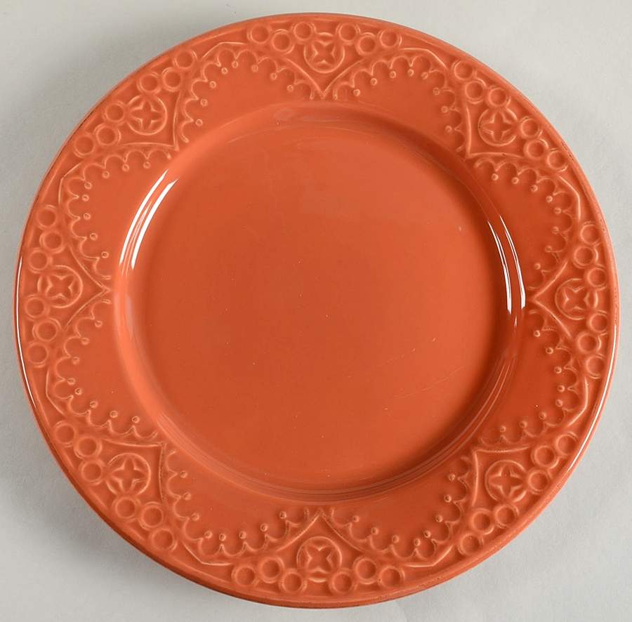 Batalha-Orange Dinner Plate by Matceramica-1