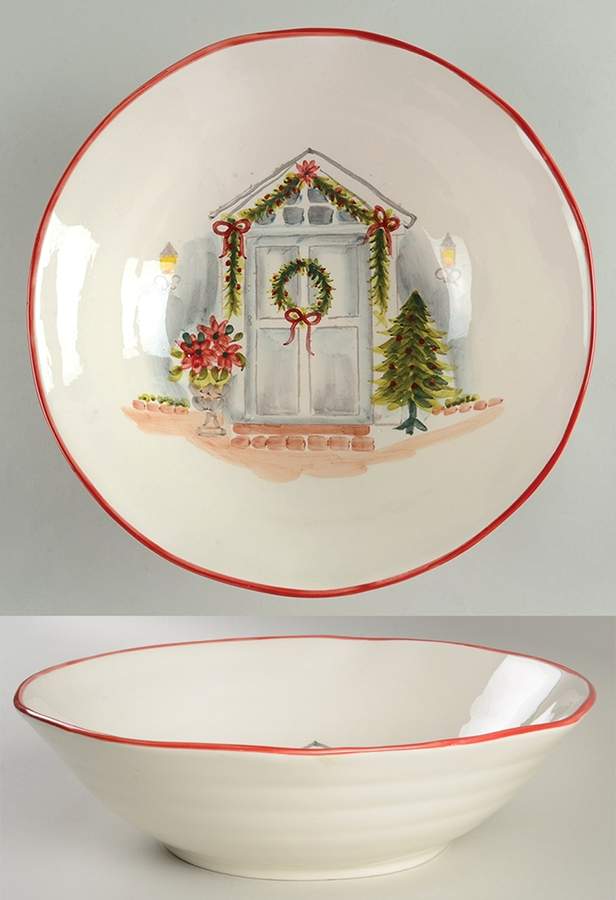 Holiday Door 12" Round Serving Bowl by Maxcera Corp-1