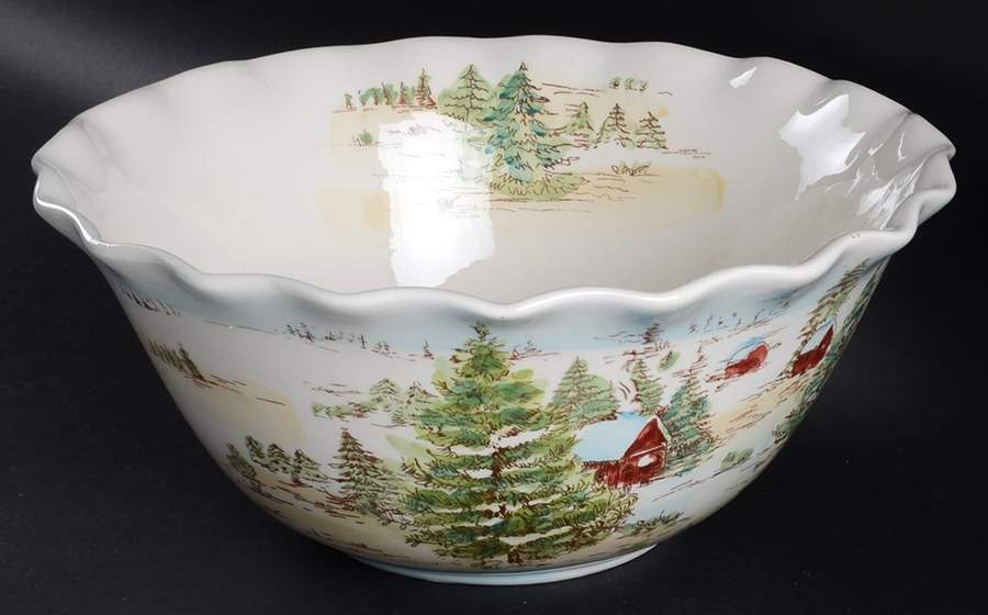 Snowville 9" Round Serving Bowl by Maxcera Corp-1