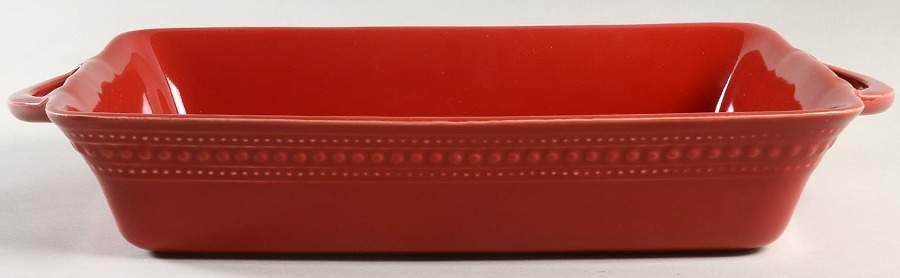 M2A20 Red 16" Rectangular Baker by Matceramica-1