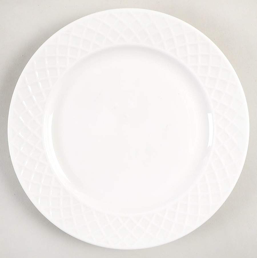 Trellis White Appetizer Plate by Mikasa-1