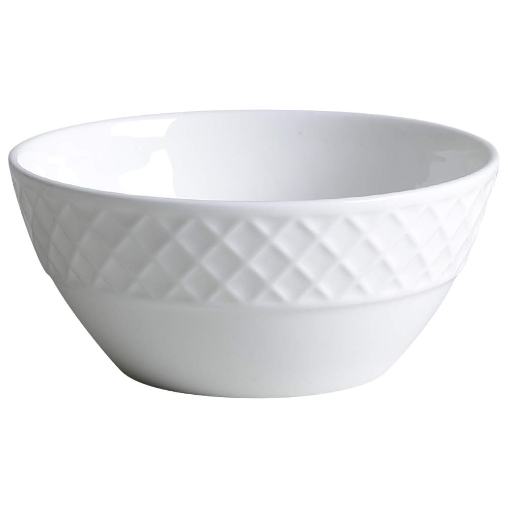 Trellis White Fruit/Dessert (Sauce) Bowl by Mikasa-1