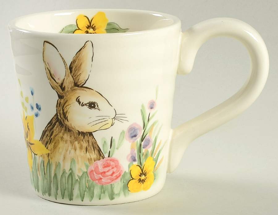 Bunny Floral Mug by Maxcera Corp-1