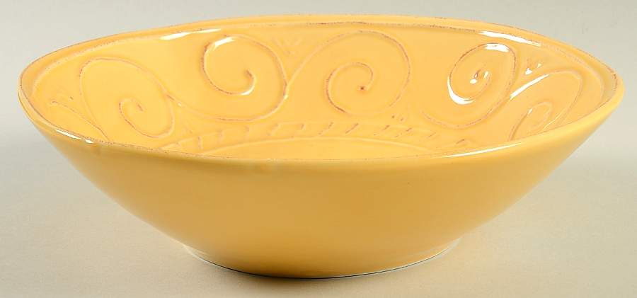 MLJ12 Rustic Yellow Soup/Cereal Bowl by Maioliche Jessica-1