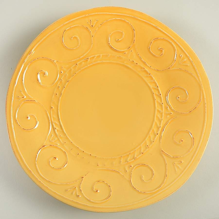MLJ12 Rustic Yellow Dinner Plate by Maioliche Jessica-1