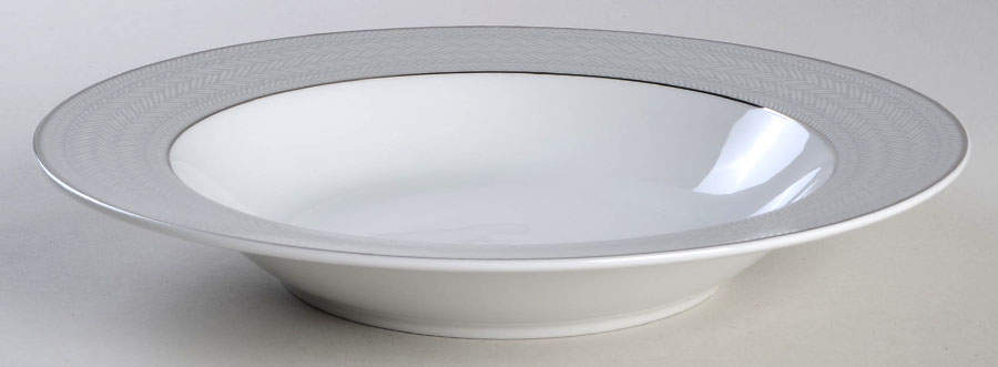 Percy Grey Rim Soup Bowl by Mikasa-1