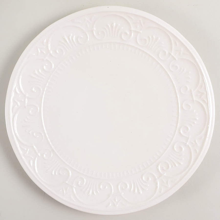 MLJ15 White Luncheon Plate by Maioliche Jessica-1
