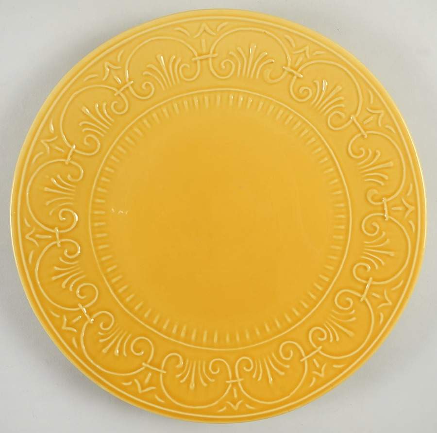 MLJ15 Yellow Dinner Plate by Maioliche Jessica-1