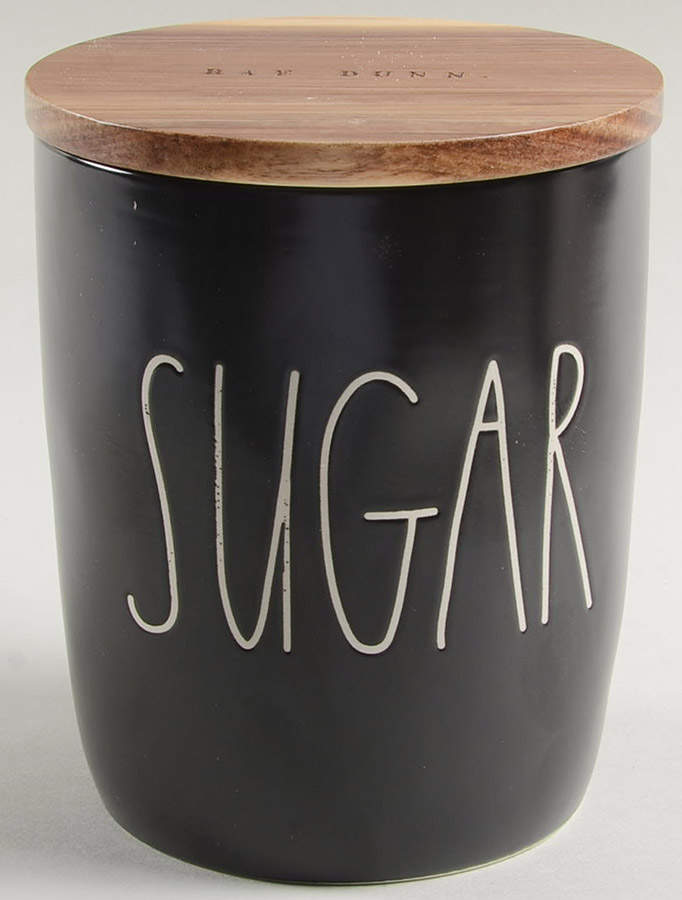 Farmhouse Black Sugar Canister & Wood Lid by Magenta-1