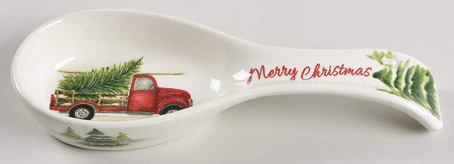 Merry Christmas Spoon Rest/Holder (Holds 1 Spoon) by Maxcera Corp-1