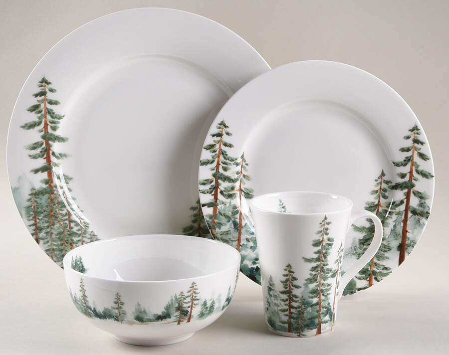 Watercolor Forest 4 Piece Place Setting by Mikasa-1
