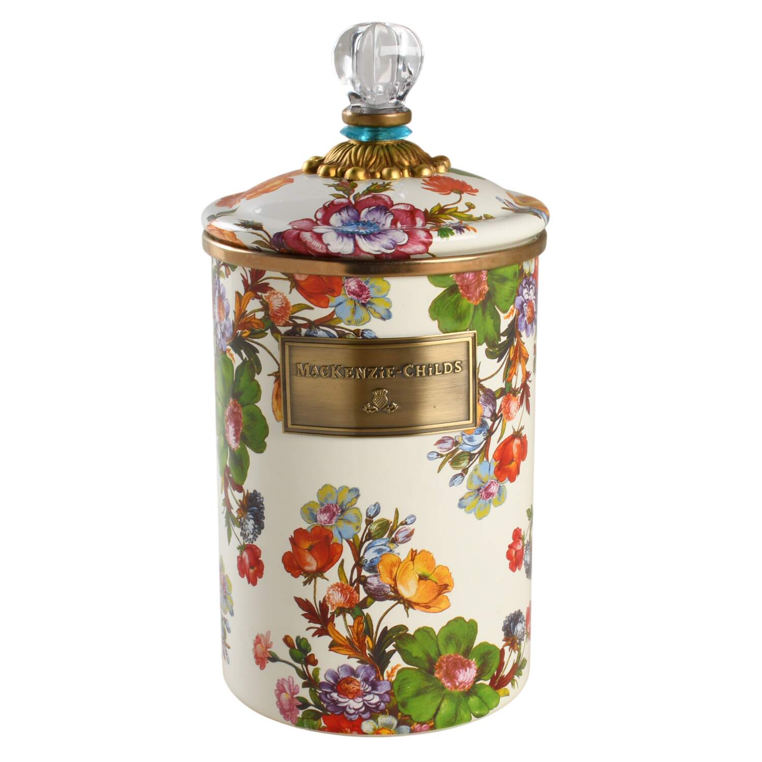 Flower Market (Enamelware) Medium Canister & Lid by MacKenzie-Childs-1