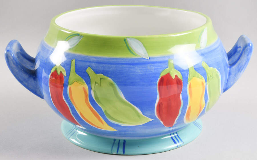 Chili Pepper 4 Quart Metal Casserole No Lid by MSC-1