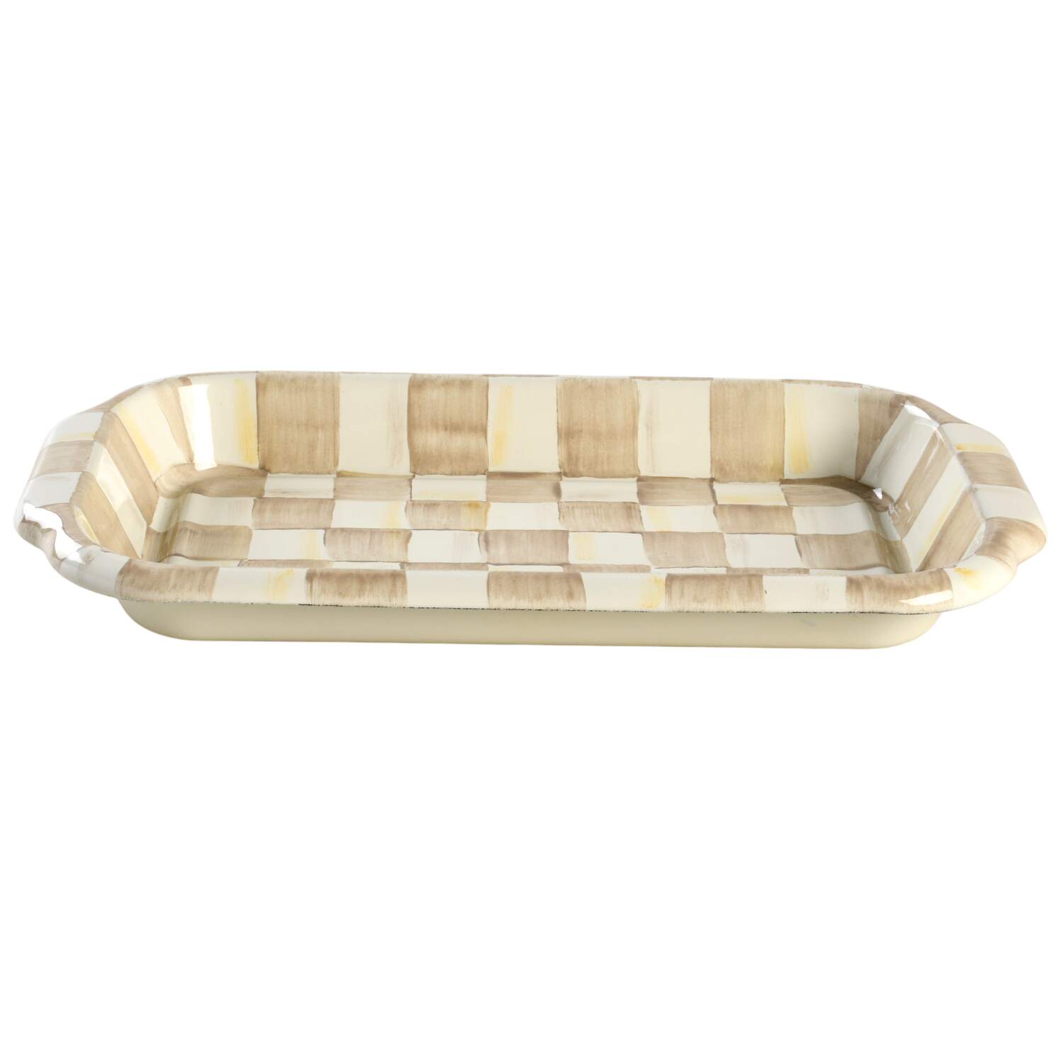 Mocha Check (Enamelware) 1/4 Lb Butter No Lid by MacKenzie-Childs-1