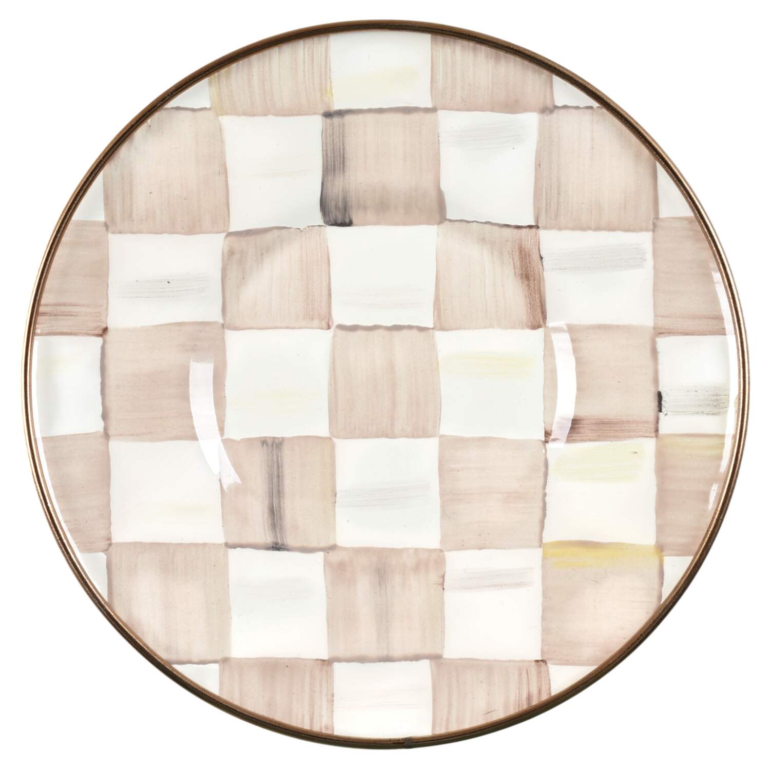 Mocha Check (Enamelware) Saucer by MacKenzie-Childs-1