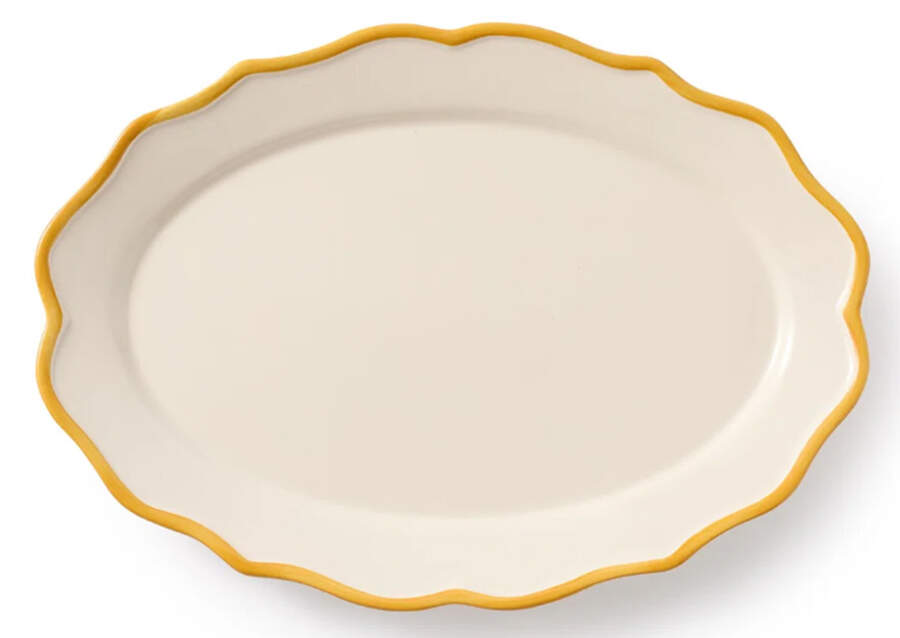 Giovanna 15" Oval Serving Platter by Maison Madison-1