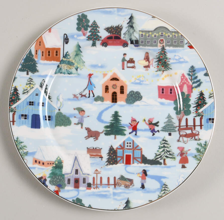 Snow Fall Salad Plate by Monterey Bay-1