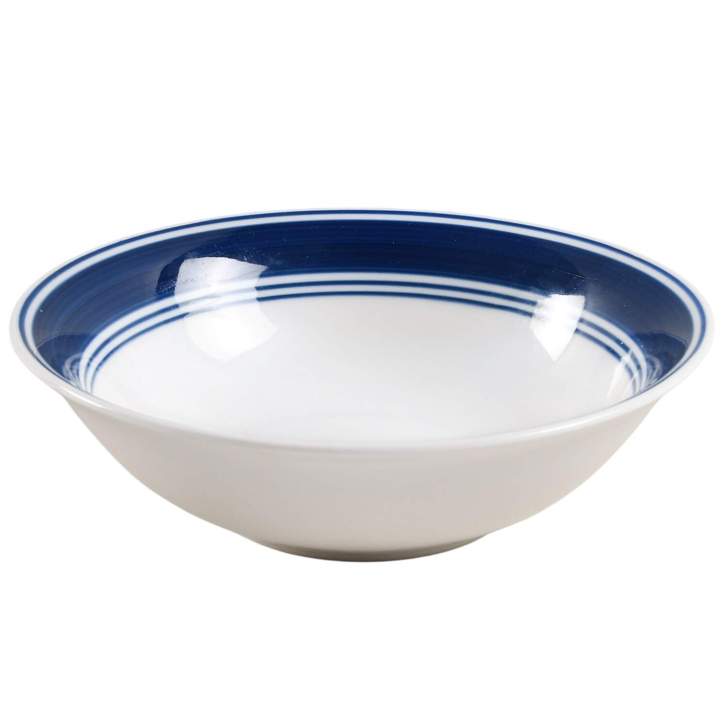 Casual Banded-Denim Blue Soup/Cereal Bowl by Mainstays-1