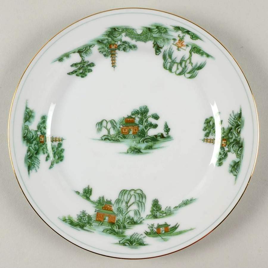 Green Willow Salad Plate by Narumi-1