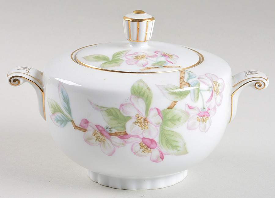 Mountain Cherry Sugar Bowl & Lid by Narumi-1