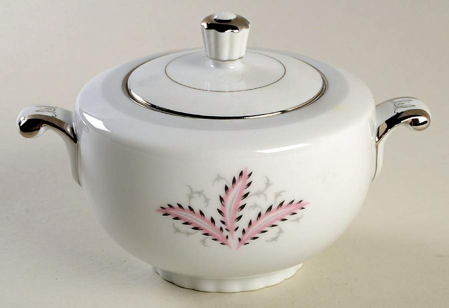 Olympia (Pink Flowers) Sugar Bowl & Lid by Narumi-1