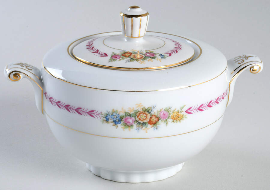 Oriole (No #) Sugar Bowl & Lid by Narumi-1