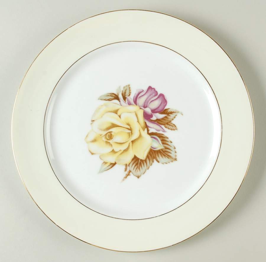 Yellow Rose Dinner Plate by Narumi-1