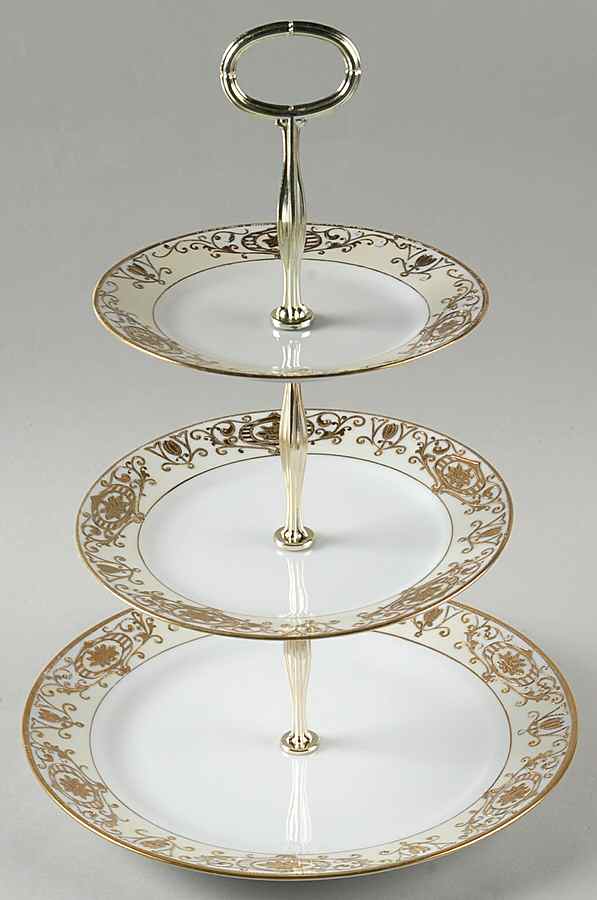 175 13 7/8"-14 1/4" 3-Tiered Serving Tray(DP,SP,BB) HC by Noritake-1