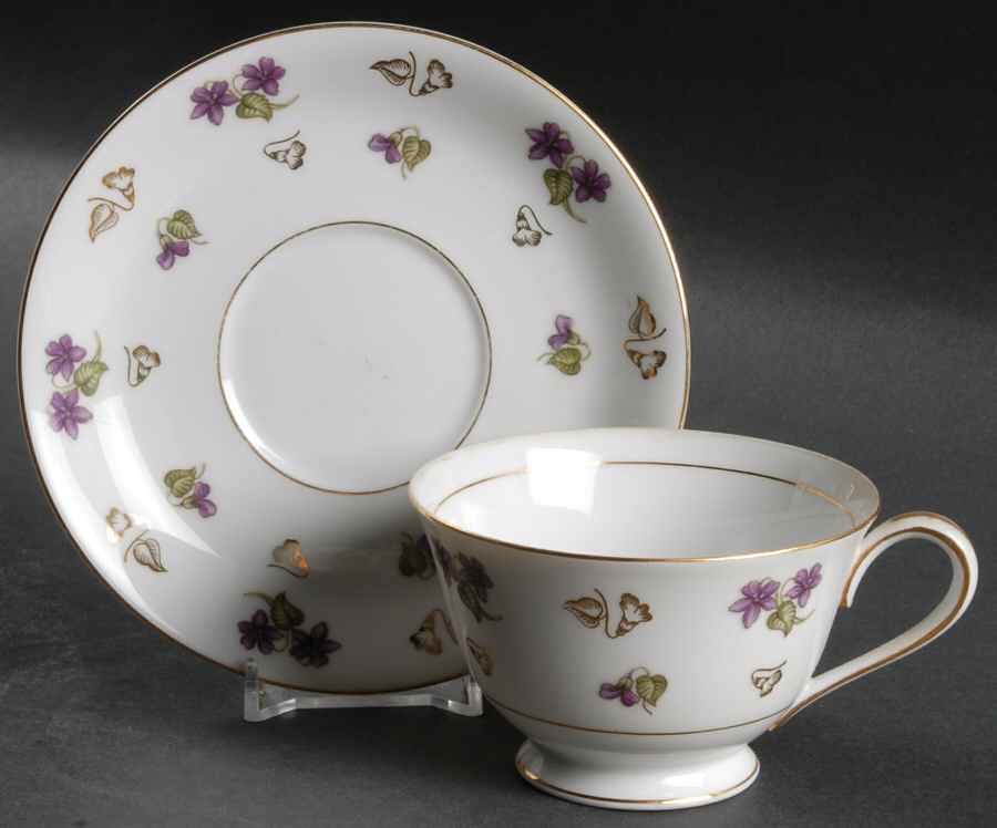 Avalon Footed Cup & Saucer Set by Noritake-1