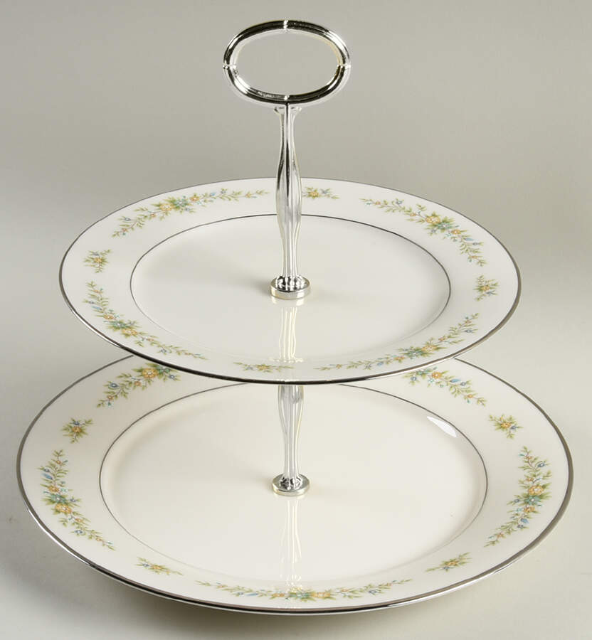 Christina 6 5/8"-10"  2 Tiered Serving Tray (Dp, Sp) HC by Noritake-1