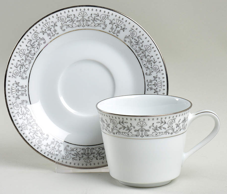 Eminence Footed Cup & Saucer Set by Noritake-1