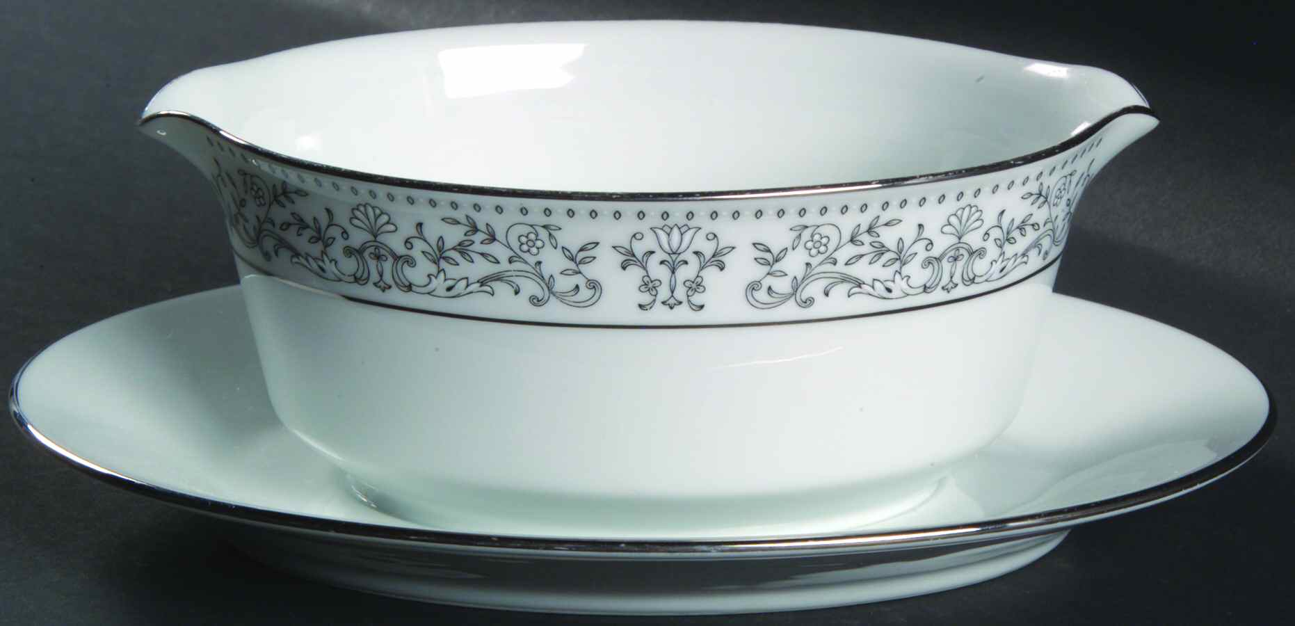 Eminence Gravy Boat with Attached Underplate by Noritake-1