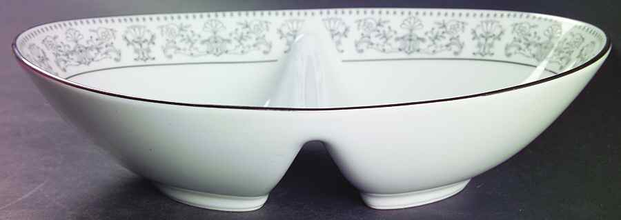 Eminence 10" Oval Divided Vegetable Bowl by Noritake-1