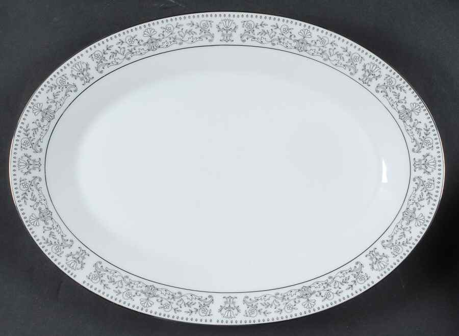 Eminence 14" Oval Serving Platter by Noritake-1