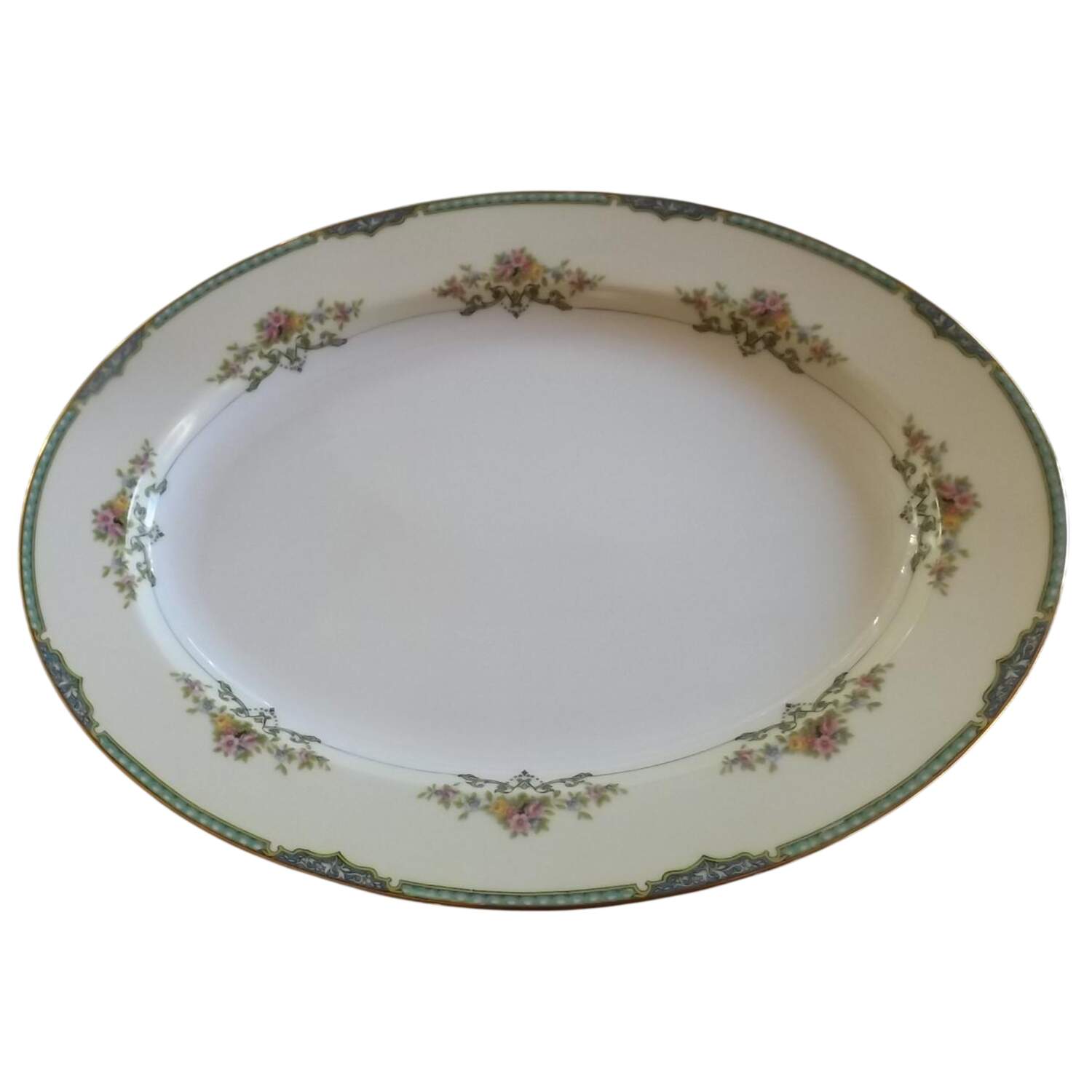 Gainsboro 16" Oval Serving Platter by Noritake-1