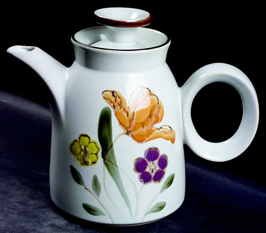 Hello Spring Brown Tea/Coffee Pot & Lid by Noritake-1