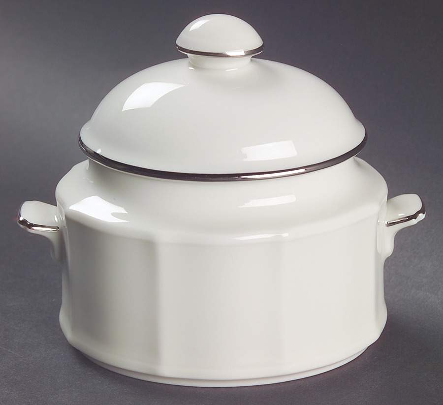 Imperial Platinum Sugar Bowl & Lid by Noritake-1