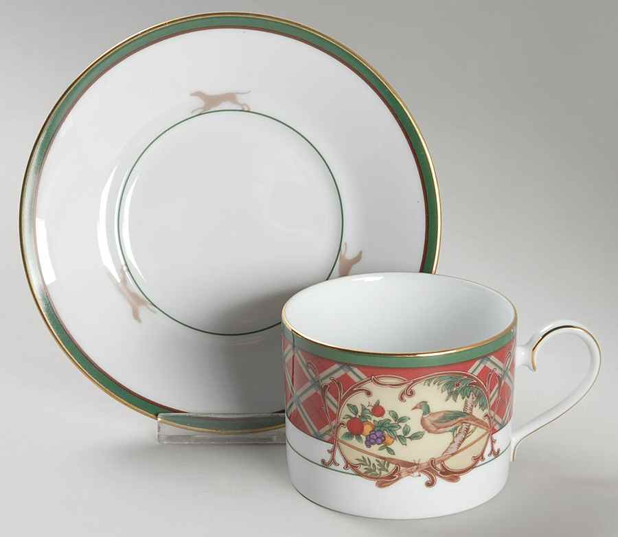 Royal Hunt Flat Cup & Saucer Set by Noritake-1
