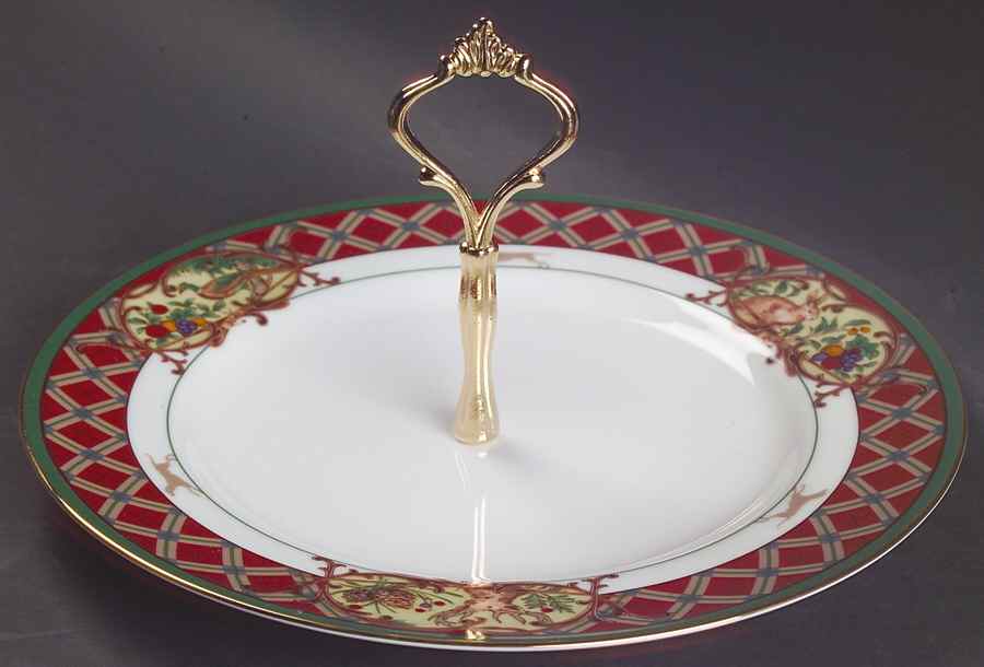 Royal Hunt Round Serving Plate with Handle (DP) by Noritake-1