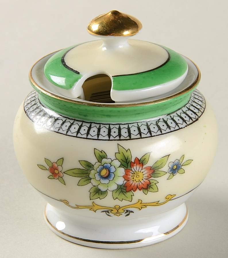 Roseara Mustard with Lid Condiment Set by Noritake-1