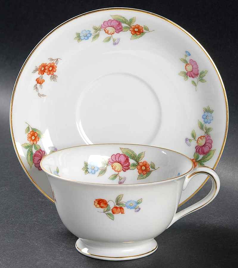 Roselyn Footed Cup & Saucer Set by Noritake-1